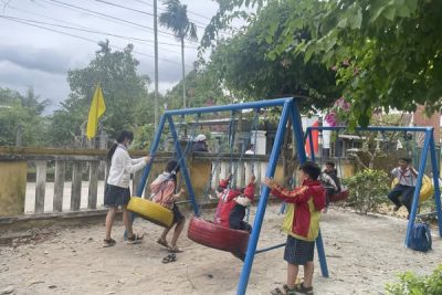 Công trình măng non chào mừng thành công đại hội cháu ngoan Bác Hồ năm 2025